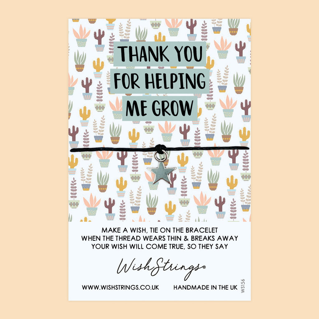 Thank You Wish Bracelet – Gratitude Gift Bracelet With Gift Card for Teacher Appreciation