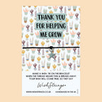 Thank You Wish Bracelet – Gratitude Gift Bracelet With Gift Card for Teacher Appreciation