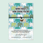 Strength Wish Bracelet – Handmade Wax Cord Adjustable Gift Card – Encouragement Gift