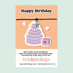 Happy Birthday Bracelet | Meaningful Wish Bracelet Gift With Party Card Artwork