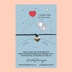To the Moon Wish Bracelet – Handmade Wax Cord Birthday Wish Bracelet With Gift Card