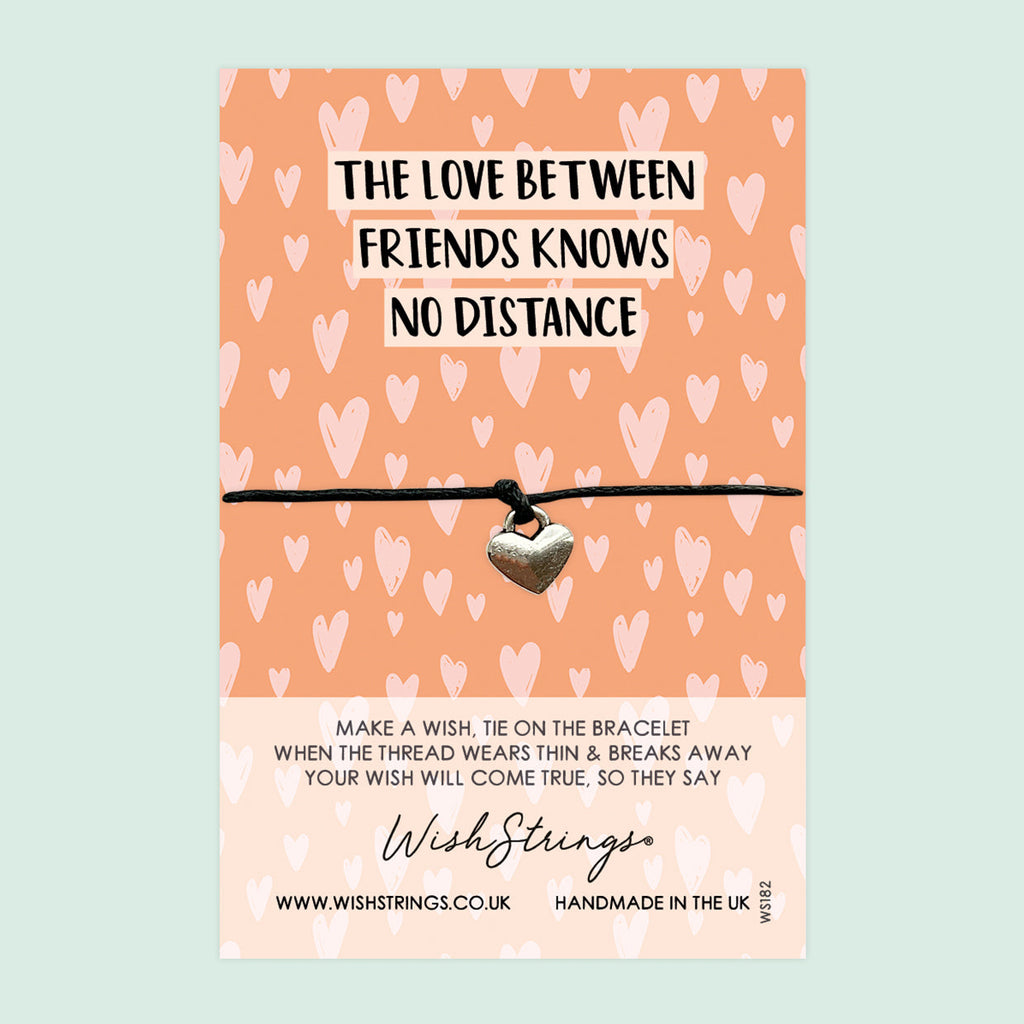 Friendship Wish Bracelet – Long Distance Cotton Cord Bracelet With Gift Card