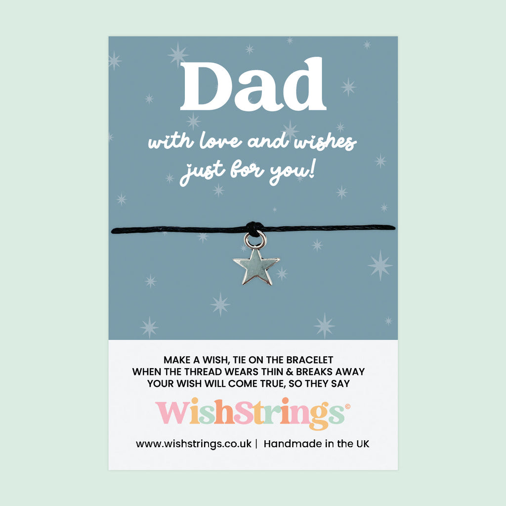 WishStrings ‘Love and Wishes for Dad’ Wish Bracelet | Thoughtful Gift for Dad | Meaningful Keepsake to Show Love & Appreciation