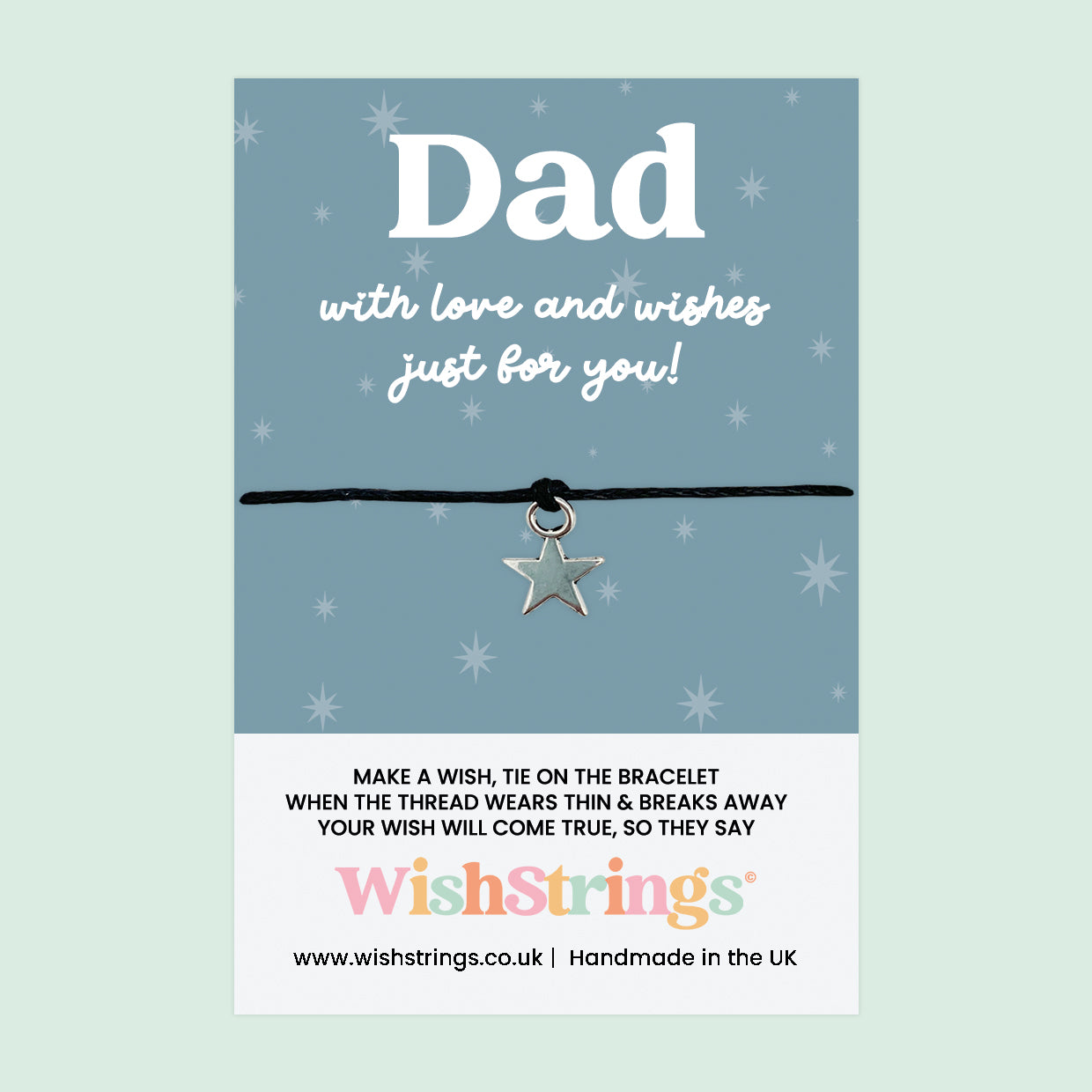 WishStrings ‘Love and Wishes for Dad’ Wish Bracelet | Thoughtful Gift for Dad | Meaningful Keepsake to Show Love & Appreciation