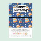 Happy Birthday Bracelet – Celebration Wristband with Gift Card for Meaningful Birthday Keepsake