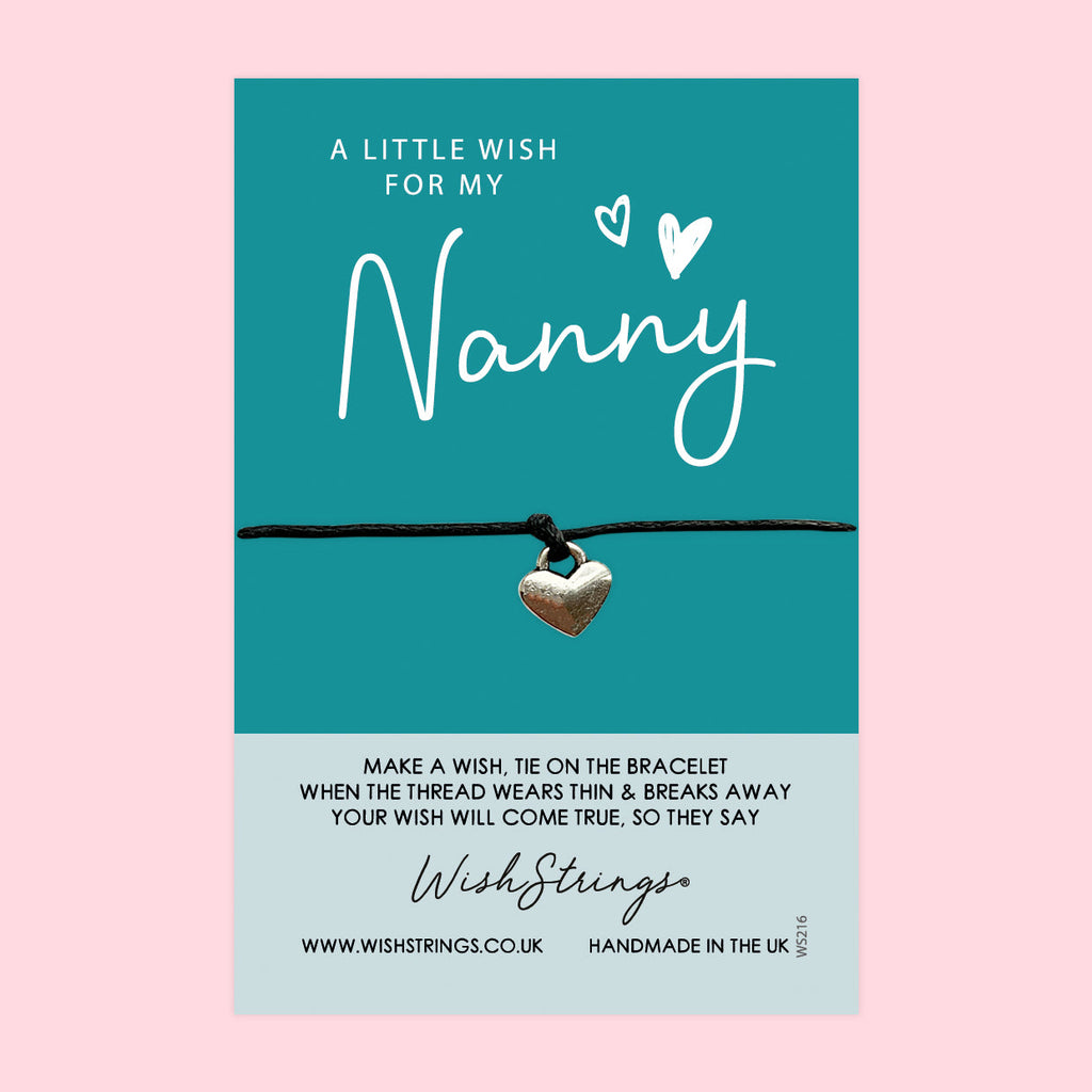 Nanny WishStrings Bracelet – Meaningful Nanny Gift with Celebration Card Included