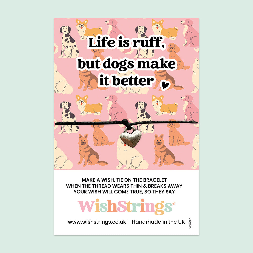 Dog Lover Bracelet | Handmade Wish Bracelet On Card – Cute Animal Lover Gift & Keepsake