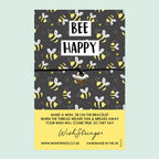 WishStrings ‘Bee Happy’ Wish Bracelet | Motivational Bee-Themed Gift | Meaningful Positivity & Encouragement Bracelet