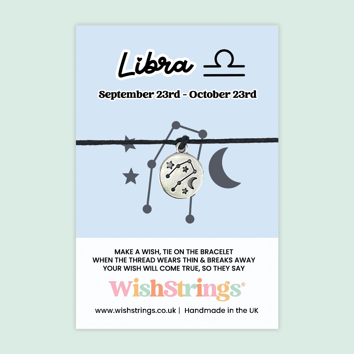 Libra Star Sign Bracelet – Zodiac Keepsake With Gift Card | Birthday Wish Gift