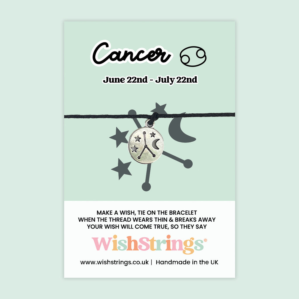 Cancer Star Sign Bracelet – Handmade Zodiac Astrology Gift | Birthday Card Included