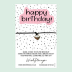 Happy Birthday Wish Bracelet – Letterbox Birthday Gift | Handmade Keepsake Card