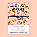 WishStrings ‘Totally Wild About You’ Wish Bracelet | Fun Gift for Animal Lovers or Valentine’s Day | Handmade Keepsake for Jungle-Themed Romance