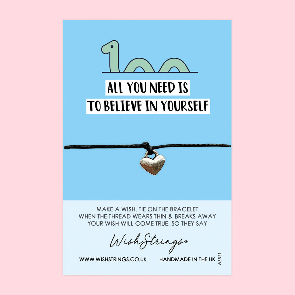 WishStrings Wish Bracelet – Confidence Booster Gift | Handmade Wax Cord Jewelry with Gift Card