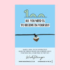WishStrings Wish Bracelet – Confidence Booster Gift | Handmade Wax Cord Jewelry with Gift Card
