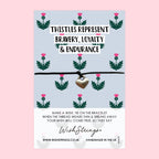 WishStrings ‘Thistles Represent Bravery, Loyalty, and Endurance’ Wish Bracelet | Scottish Gift | Meaningful Keepsake for Strength & Heritage
