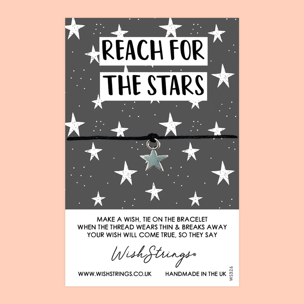 WishStrings ‘Reach for the Stars’ Wish Bracelet | Gift for Luck & Success | Meaningful Keepsake for Exams & Achievements