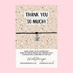 Thank You Bracelet – Handmade Wish Bracelet With Letterbox Friendly Card Gift