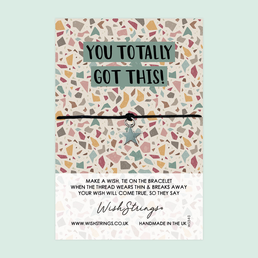 WishStrings ‘You Got This’ Wish Bracelet | Motivational Gift | Meaningful Keepsake for Positivity, Luck & Confidence