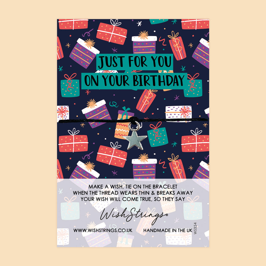 Birthday Wish Bracelet – Handmade Waxed Cotton Cord | Thoughtful Birthday Keepsake Gift Card