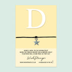 Personalized Initial Bracelet – Handmade Silver Cord | Gift Card Included | Meaningful Keepsake