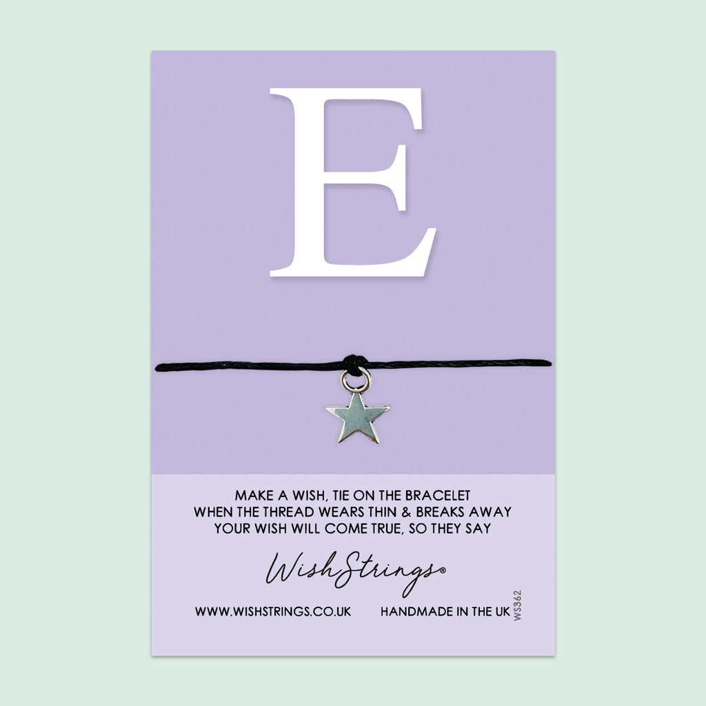 WishStrings Wish Bracelet - Personalized Initial Bracelet | Birthday Gift Card Included