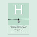 Letter H Wish Bracelet – Personalized Initial Jewelry Gift | Birthday Gift Card Included