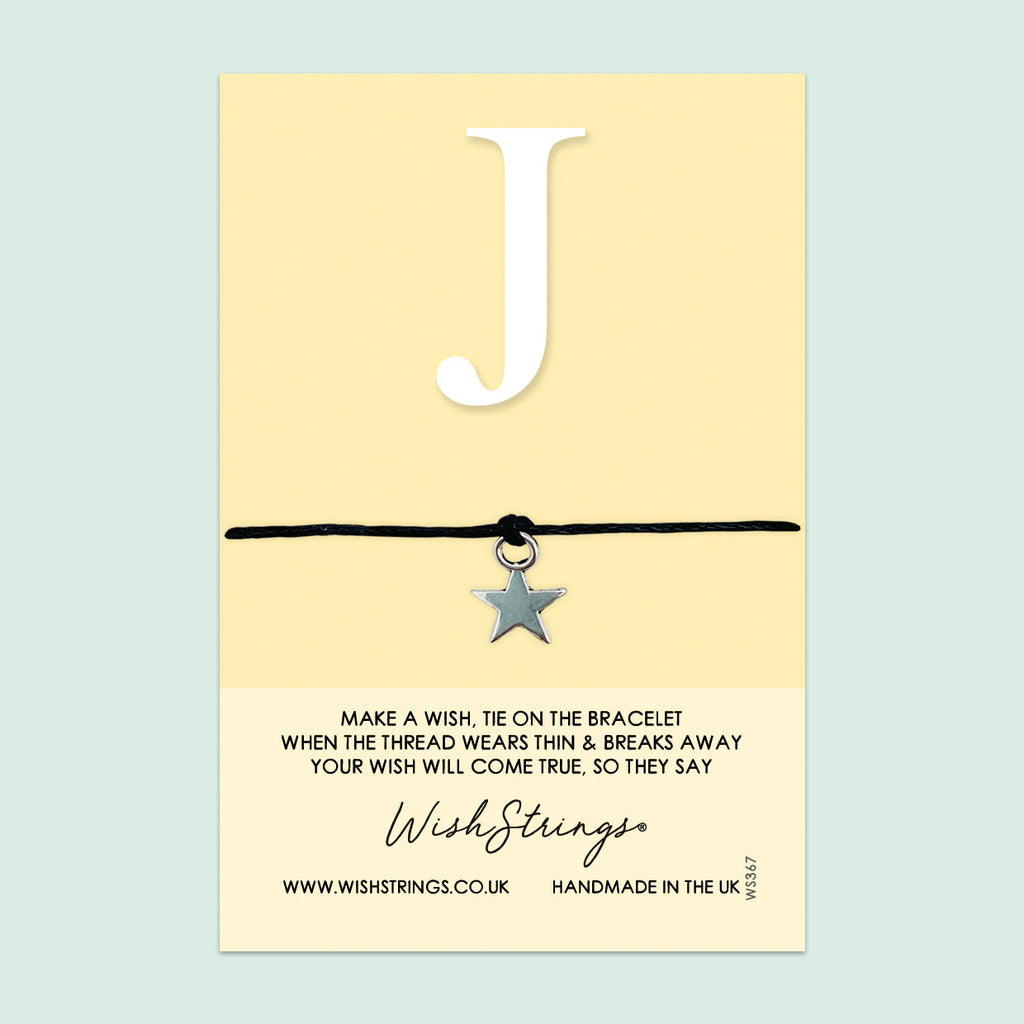 Personalized Initial Bracelet – WishStrings Letter J | Birthday Gift Bracelet With Gift Card