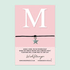 Personalized Initial Bracelet – Letter M Wish Bracelet | Birthday Gift Card Included