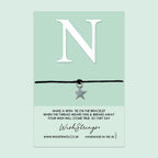 Personalized Initial Bracelet – Letter N Wish Bracelet | Gift Card Included | Meaningful Keepsake