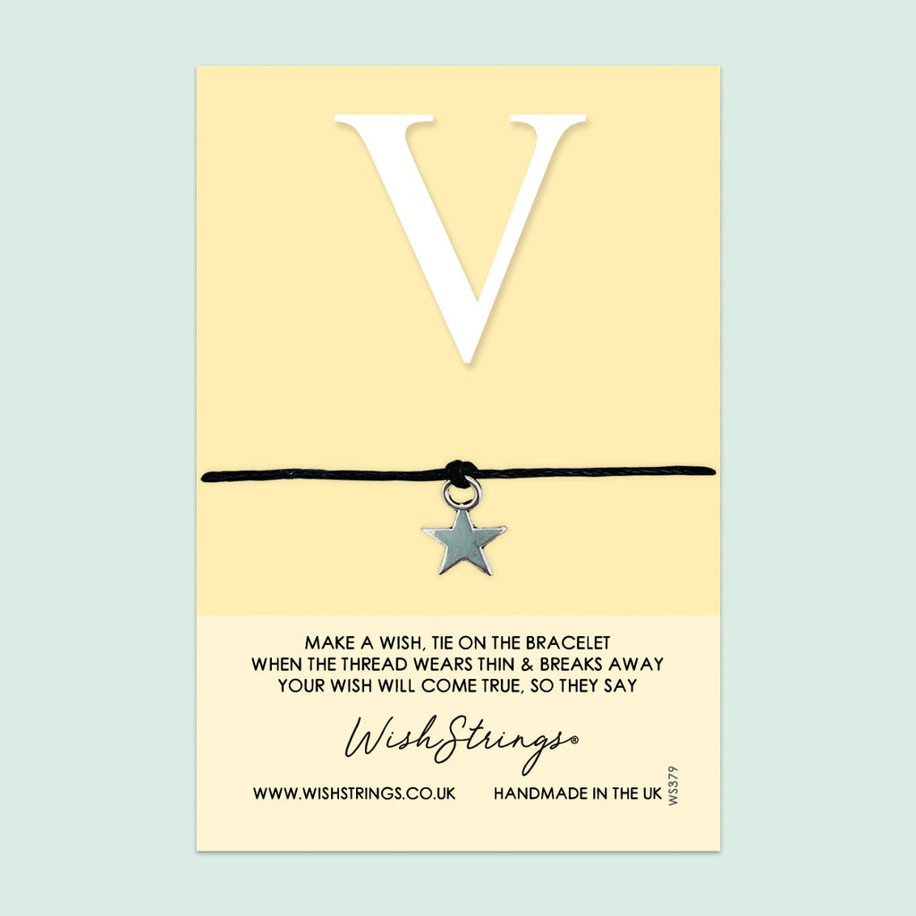 Letter Wish Bracelet – Personalized Initial Gift Idea with Gift Card for Special Occasions