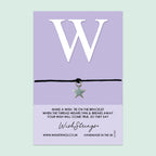 Letter Wish Bracelet – Personalized Initial Jewelry Gift | Adjustable Waxed Cotton Cord | Gift Card Included