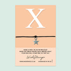 Wish Bracelet – Personalized Letter X Initial Bracelet | Gift Card | Meaningful Keepsake
