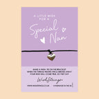 Special Nan Wish Bracelet – Handmade Waxed Cotton Bracelet With Gift Card For Nan