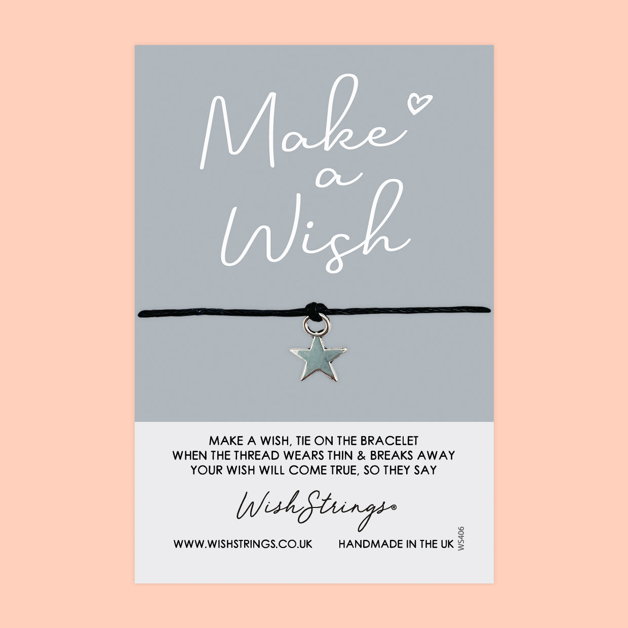 Wish Bracelet – Handmade Cotton Wax Cord with Gift Card | Motivational Keepsake