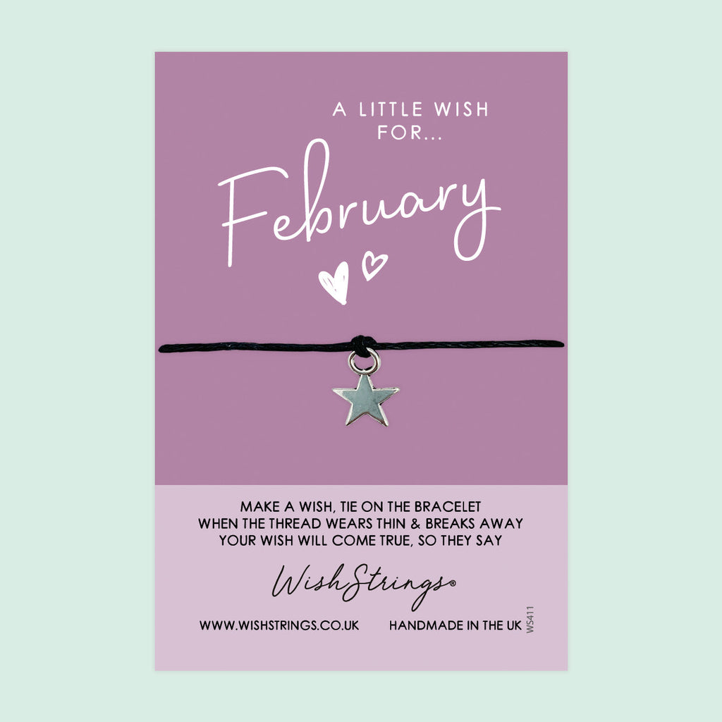 February Birth Bracelet – Personalized Birthday Wish Bracelet | Gift Card Included