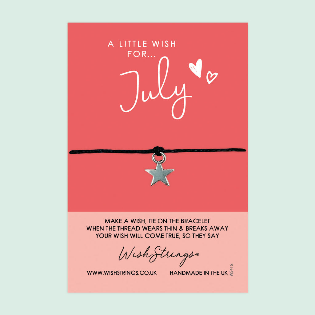 July Birth Month Bracelet – Handmade Wish Bracelet | Thoughtful Birthday Gift Card Included