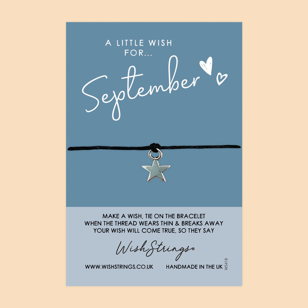 September Birth Bracelet – Adjustable Wish Bracelet Gift | Zodiac Sign Keepsake