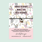 Dance Friends Bracelet – Adjustable Wax Friendship Bracelet with Gift Card for Dance Recitals