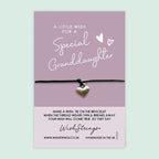 Granddaughter Wish Bracelet – Adjustable Cotton Wax Cord | Heartfelt Gift From Grandparents