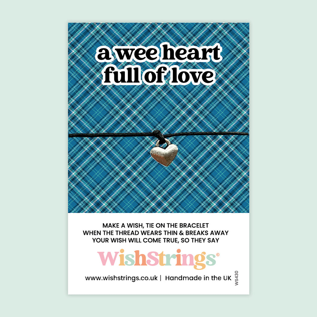 WishStrings Wish Bracelet – Scottish Gift Bracelet | Tartan Design | Anniversary Gift For Her