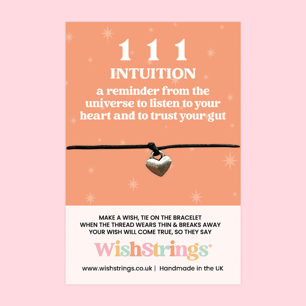 111 Angel Number Bracelet – Adjustable Wrist Spiritual Wish Bracelet with Gift Card for New Beginnings