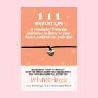 111 Angel Number Bracelet – Adjustable Wrist Spiritual Wish Bracelet with Gift Card for New Beginnings
