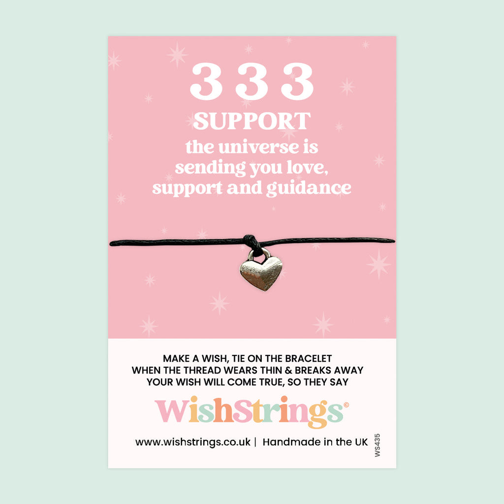 333 Angel Number Bracelet – Handmade WishStrings Adjustable Wrist Bracelet Gift Card Included