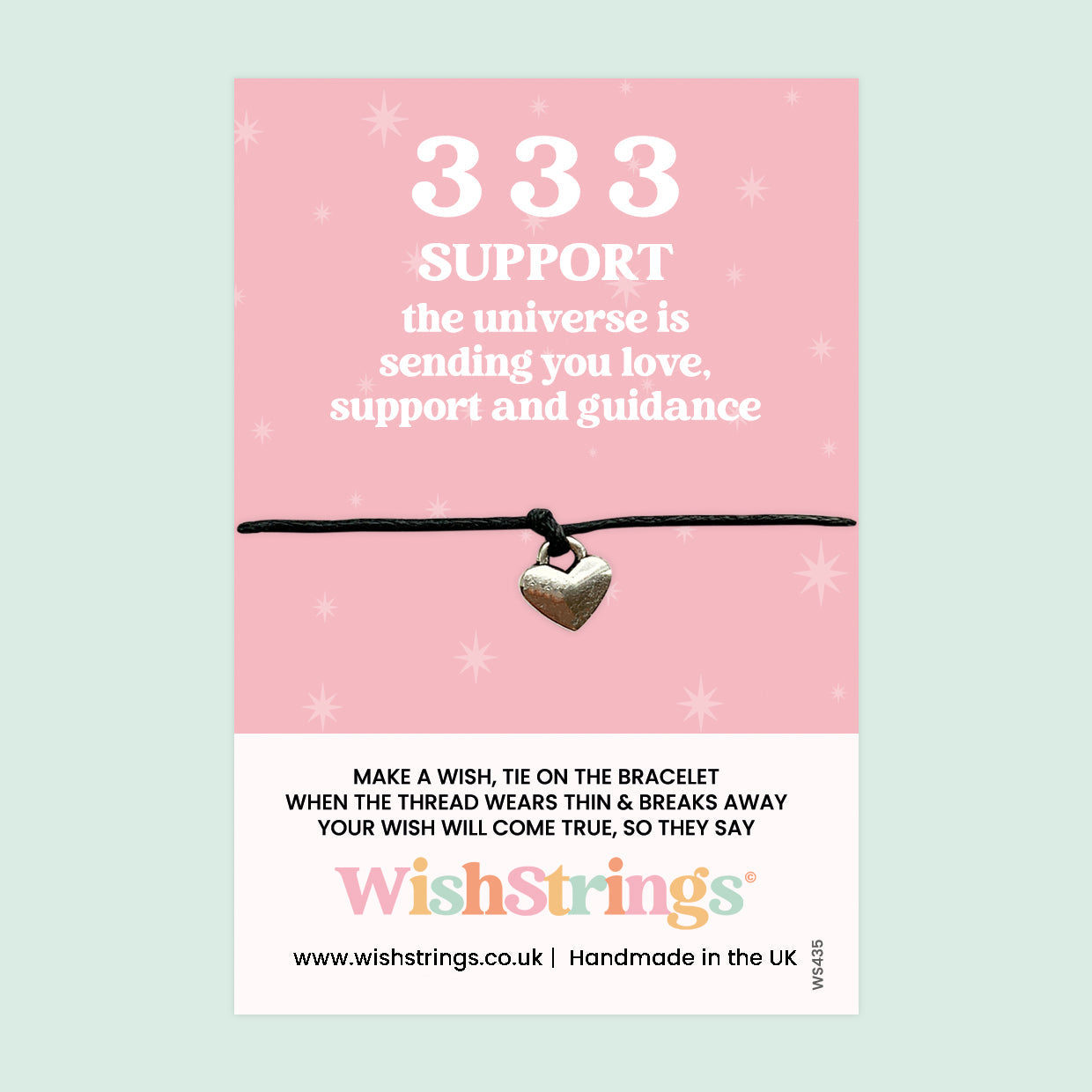 333 Angel Number Bracelet – Handmade WishStrings Adjustable Wrist Bracelet Gift Card Included