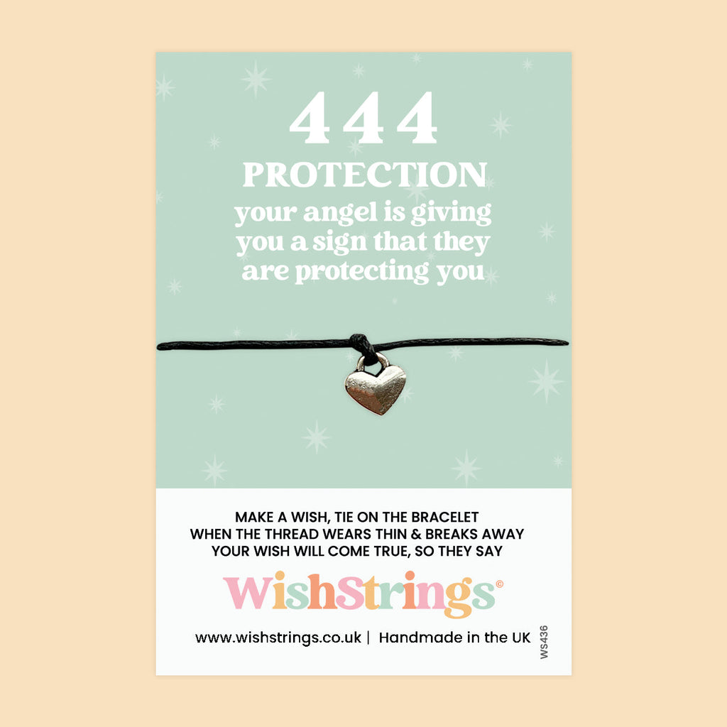 444 Angel Number Bracelet – WishStrings Adjustable Wax Cord Wish Bracelet with Gift Card
