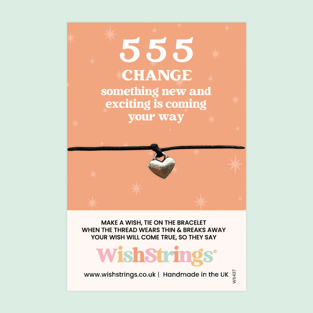 555 Angel Number Bracelet – Wish Bracelets for New Beginnings | Gift Card Included
