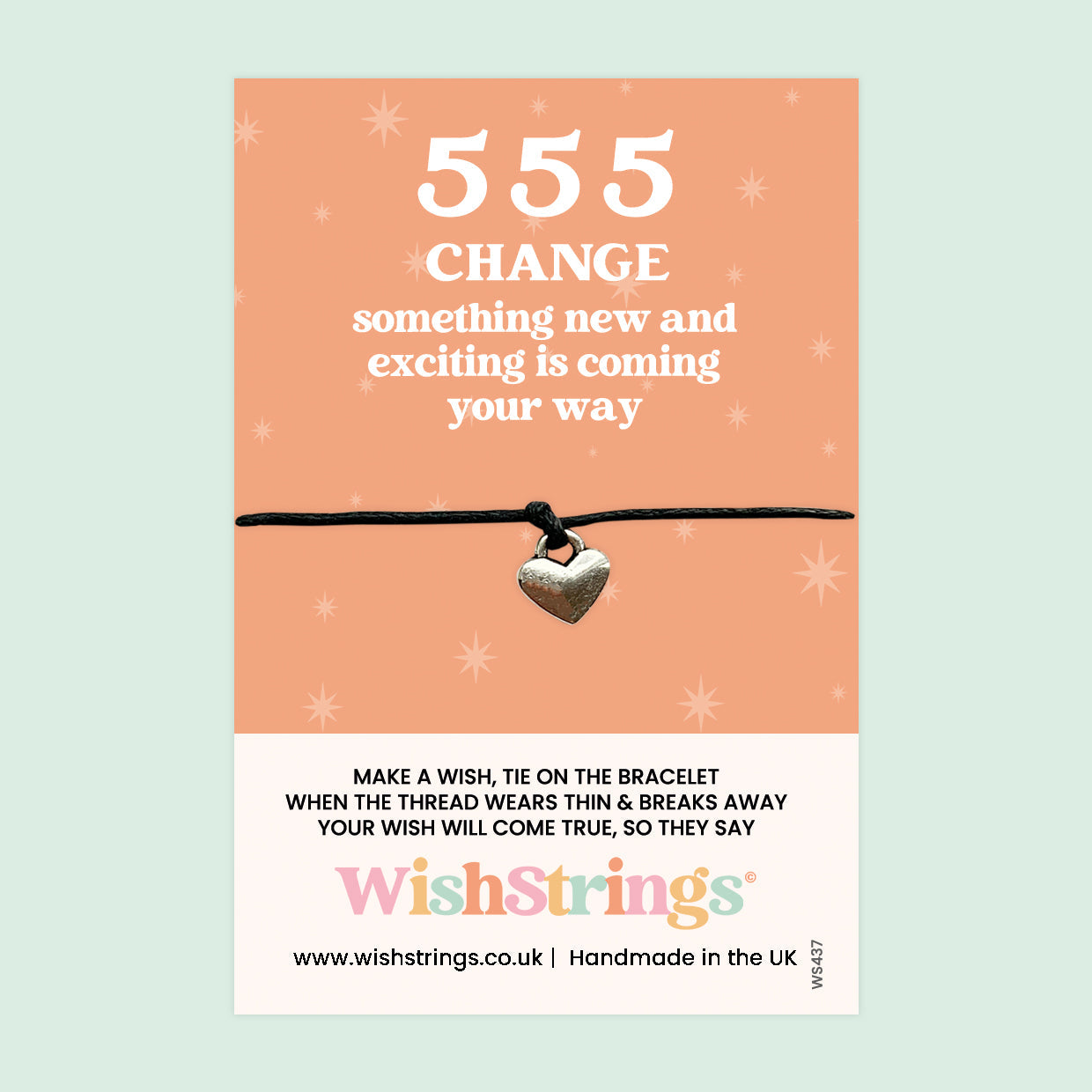 555 Angel Number Bracelet – Wish Bracelets for New Beginnings | Gift Card Included