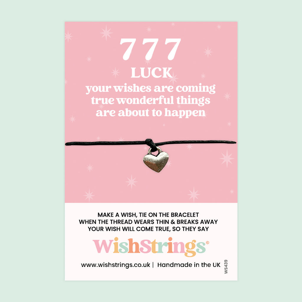 777 Angel Number Bracelet – Wish Bracelet with Gift Card | Lucky Charm for Good Fortune