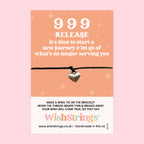 999 Angel Number Bracelet – Handmade UK Waxed Cotton Wish Bracelet | New Beginnings Gift Card