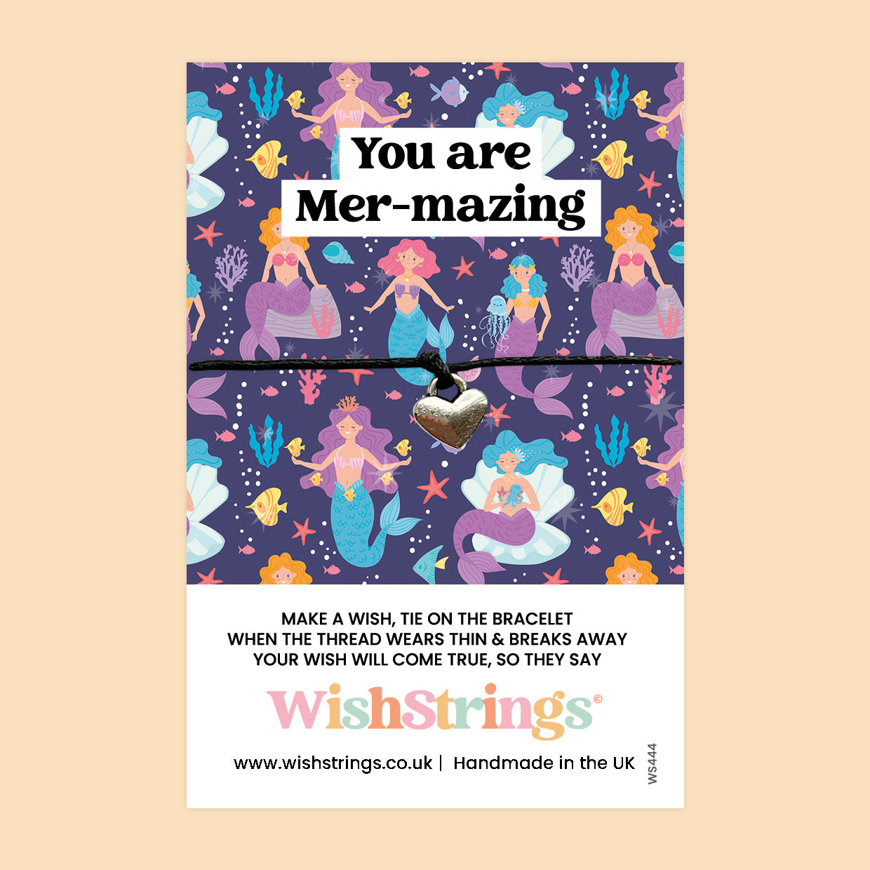 Mermaid Wish Bracelet – Inspirational Bracelet with Letterbox Friendly Gift Card